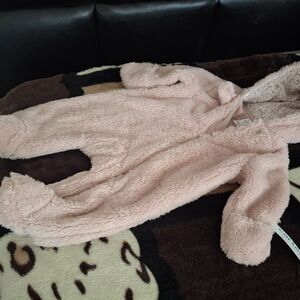 Cozy Pink Fleece Baby Onesie